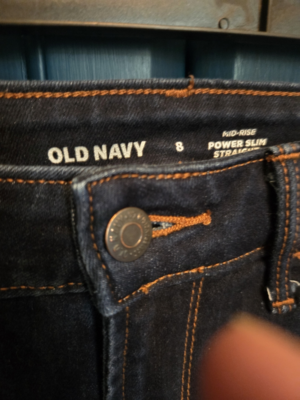 Old Navy Dark Blue 'Power Slim Straight' Jeans